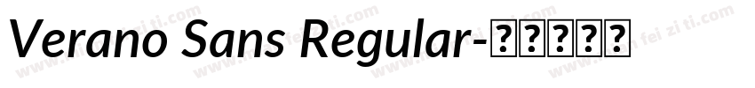 Verano Sans Regular字体转换